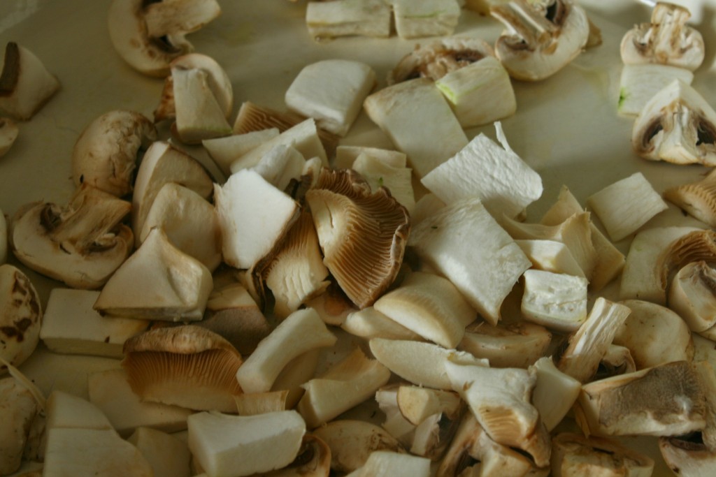 Scrambled Tofu Fried Mushrooms