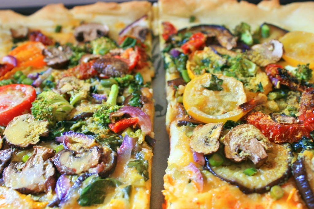 Vegan Roasted Vegetable Pizza
