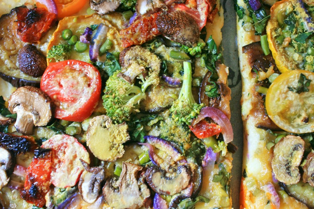 Vegan Roasted Vegetable Pizza