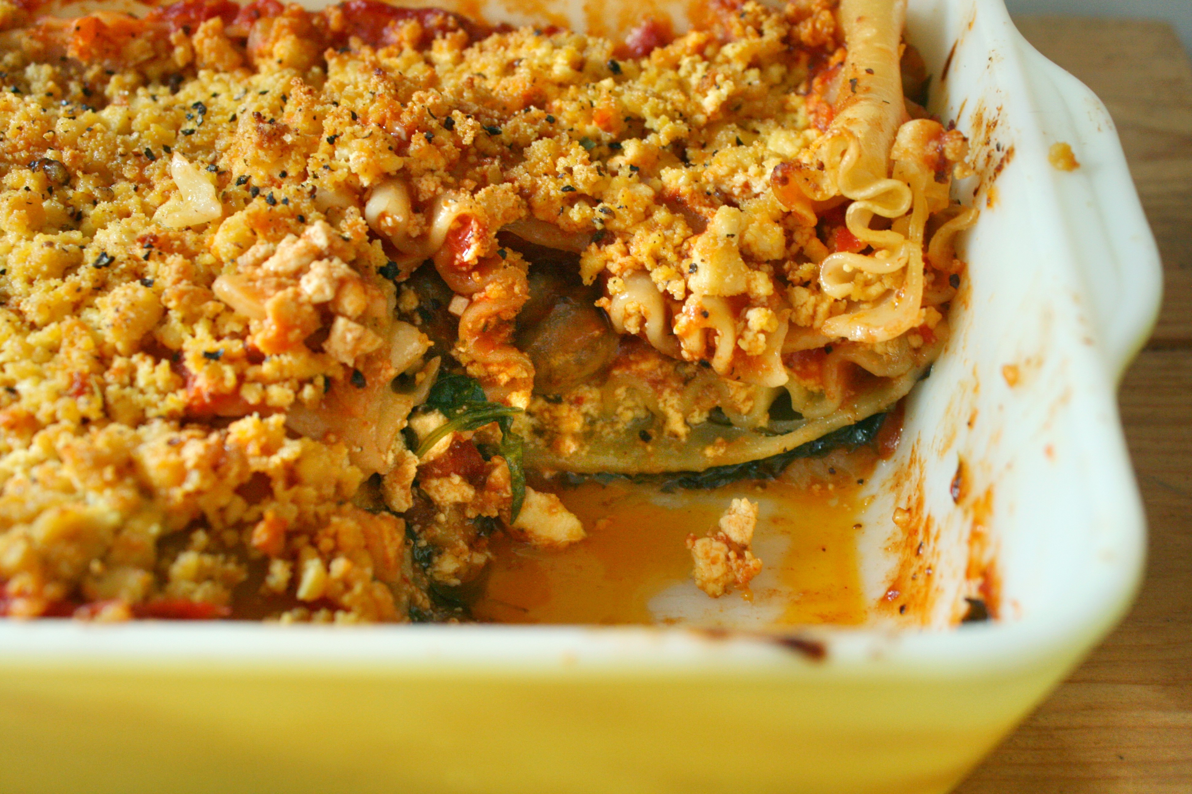 Quickie Lasagna for Two (Vegan, Gluten-free and a Soy-Free Option)