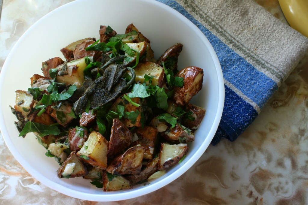 Roasted Garlic and Sage Potato Salad