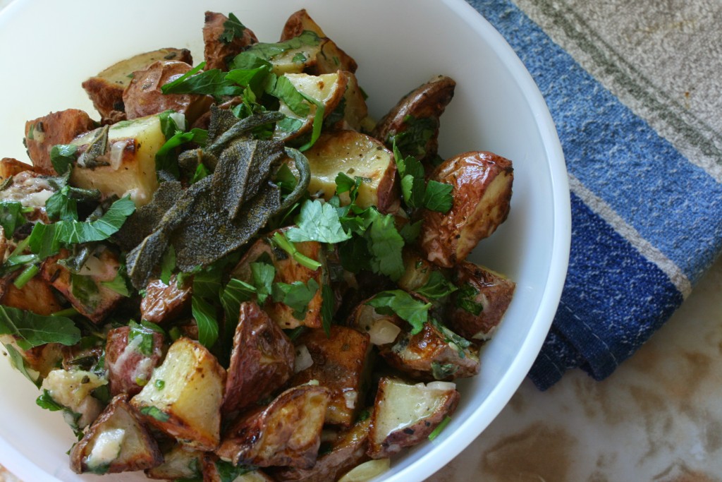 Roasted Garlic and Sage Potato Salad