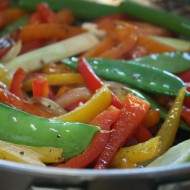 Vegan University Cooking: Sweet Pepper and Snow Pea Stir Fry + Tips for Stocking a Pantry (Gluten-Free and Soy-Free)