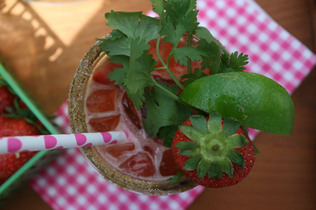 Strawberry Cilantro Margaritas