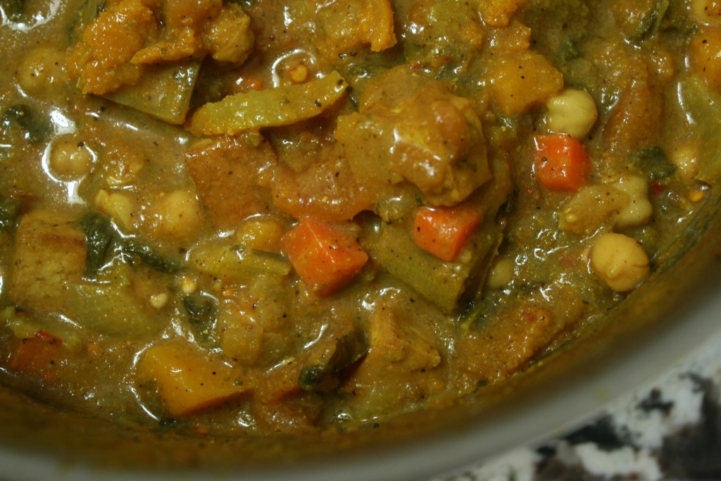 Trinidadian Pumpkin and Tofu Curry Stew