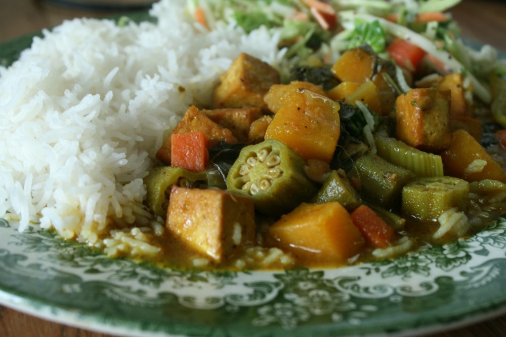 Trinidadian Pumpkin and Tofu Curry Stew 3