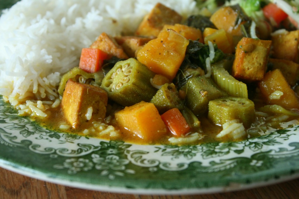 Trinidadian Pumpkin and Tofu Curry Stew 5