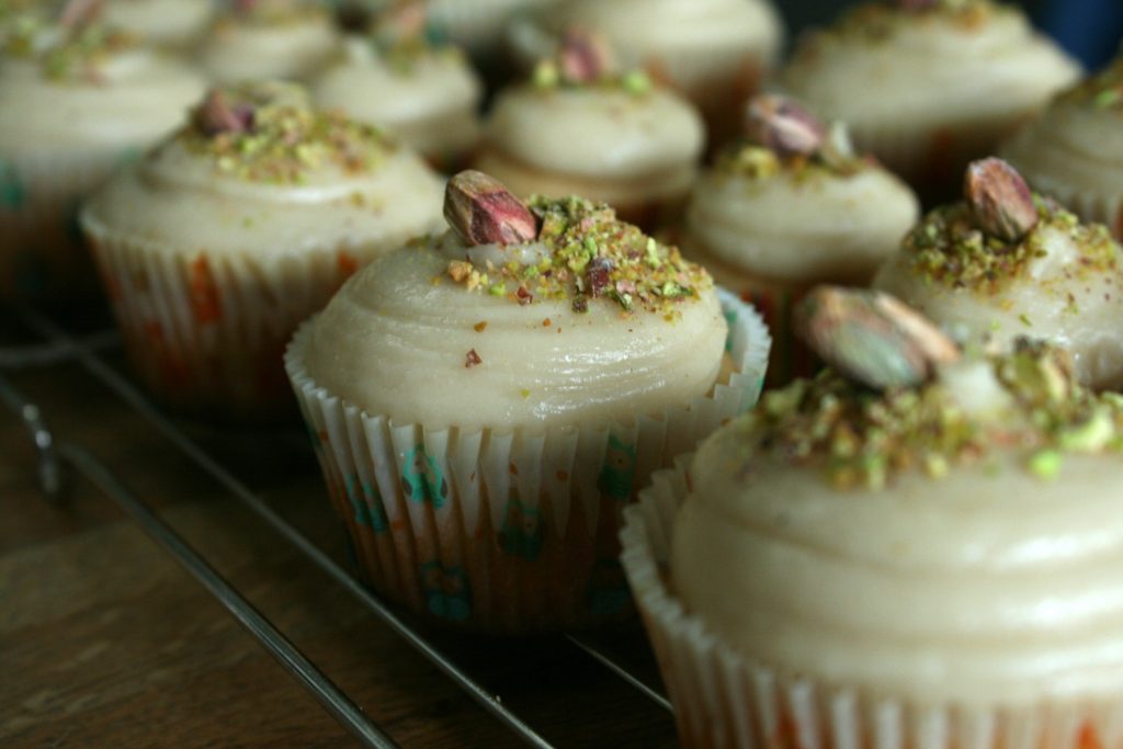 rosewater cupcakes with halva frosting 5