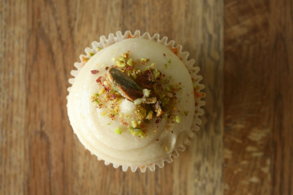 rosewater cupcakes with halva frosting1