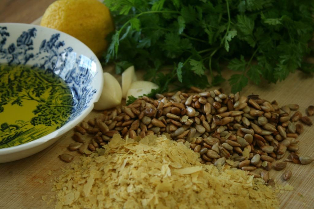 Chervil Pesto Ingredients